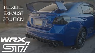 WRX STI Universal Valved Muffler Install  Demo [upl. by Jessy403]