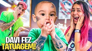 O DAVI FEZ UMA TATUAGEM DE NATAL surtamos [upl. by Tisbe]