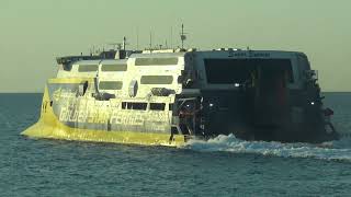 Golden Star Ferries  Super Express  Departure from Rafina [upl. by Rothmuller968]