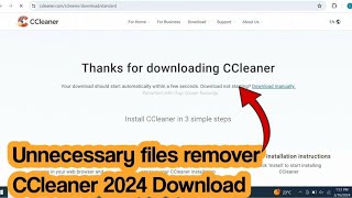 CCleaner Software Download latest 2024 version [upl. by Drolyag]