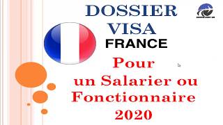 ملف فيزا فرنسا للأجراء 2020 Dossier visa france salarié et fonctionnaire [upl. by Aundrea]