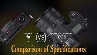 Sigma fp L vs Sony Cybershot RX10 IV A Comparison of Specifications [upl. by Gasparo]