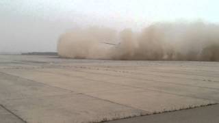 BLACKHAWK KICKING UP A LOT OF DUST in Iraq [upl. by Atiragram]