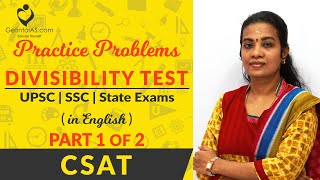 Divisibility Test  Practice Problems  Part 1 of 2  CSAT  In English  UPSC  GetintoIAS [upl. by Ioab933]