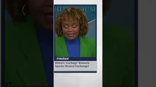 Karine JeanPierre Faces Tough Question on Bidens Controversial Garbage Comment shorts [upl. by Emmons29]