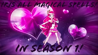 LoliRock CompilationClips  All Iris Magical Spells in Season 1💖  KawaiiHamsta [upl. by Assyli]