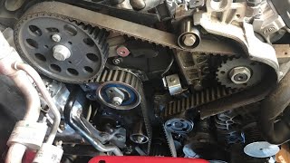 audi a4 20 tdi timing belt water pump replacement [upl. by Eenoj]