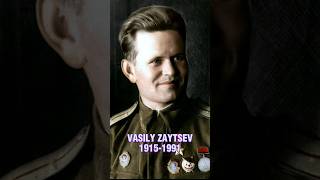 Soviet Sniper Vasily Zaytsev Before and after history ussr foryou sovietunion ww2 sniper fyp [upl. by Tnahsarp589]