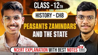 Peasants Zamindars and The State Class 12 History NCERT Explanation and Important Questions [upl. by Eilrebmik]