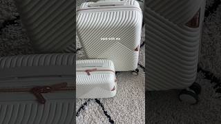 pack with me wittchen suitcase travel handbagage cabin luggage only beige aesthetic 🤍 packwithme [upl. by Aneroc853]