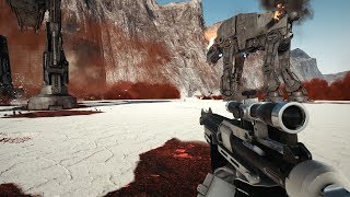 Battlefront II Crait ULTRA IMMERSION No HUD 4K Gameplay [upl. by Sibyl]