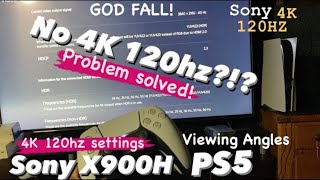 PS5 UNLOCK 4K 120HZ settings  Sony X900H  GOD FALL 4K Viewing Angles” [upl. by Nallaf854]