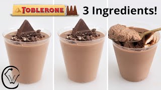 3 Ingredient Toblerone Chocolate Mousse Dessert SO Easy and AMAZINGLY DELICIOUS [upl. by Donnenfeld]