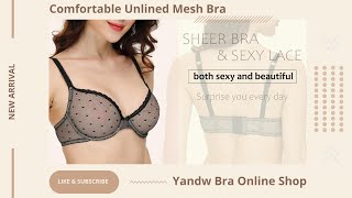 UNLINED BRA SEXY SHEER UNDERWIRE BRAS  5088 [upl. by Rosecan765]