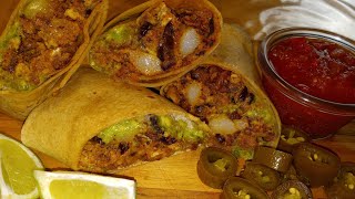 Chorizo Burrito ShoppingPantry List below [upl. by Skcirdnek]