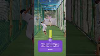 What was your biggest struggle while batting thanerisingcricketacademy yt shorts [upl. by Pool]