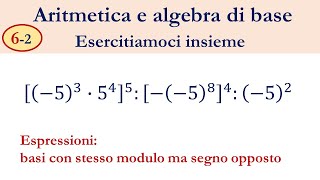 062 Espressioni con numeri relativi con potenze [upl. by Nodnar941]