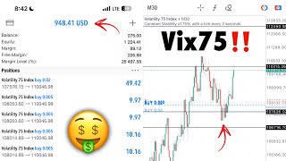 Volatility75 index Latest profitable strategy📈 Leaked😳 200 to 1000 in 10 mins🤑🔥volatility75 [upl. by Oiliruam]