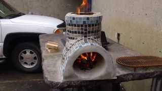 Small Rocket stove for cooking decorative Part 1 [upl. by Asiul]