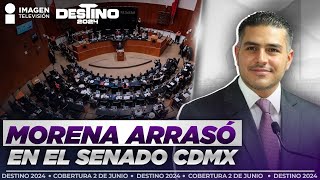 Resultados PREP Morena arrasa en el Senado de la CDMX  Destino 2024 [upl. by Ztirf]