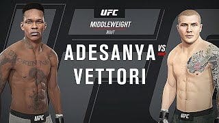 UFC 263  Israel Adesanya vs Marvin Vettori  Full Fight Highlights  Adesanya vs Vettori  UFC 4 [upl. by Yanetruoc]