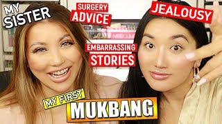 GIRL CHAT MUKBANG WITH MY SISTER  SURGERY ADVICE BUILDING CONFIDENCE SOCIAL PRESSURE LIFE ADVICE [upl. by Mannos]