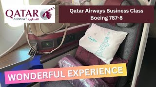 QATAR AIRWAYS Business Class Boeing 7878 from Doha to Copenhagen [upl. by Maribelle]