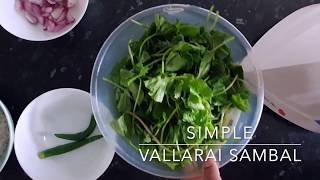 Simple Vallarai Sambal [upl. by Noterb617]