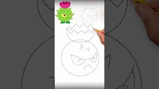 Easy Draw Homing Thistle Plants vs Zombies [upl. by Eetak]