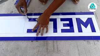 How To Make Tile Doormat Welcome Design  Tlie Design With Cutting Full Details [upl. by Johen]