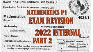 2022 MATHEMATICS PAPER 1 Part 2 [upl. by Klimesh]