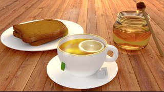 Cycles Render Of A Realistic Breakfast in Blender [upl. by Harlamert]