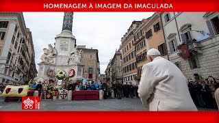 Homenagem à Imagem da Imaculada 08 de dezembro 2024  Papa Francisco [upl. by Saiff]