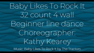 Baby Likes To Rock It Line Dance  Cho Kathy Kearey AUS  Official Demo [upl. by Holcomb]