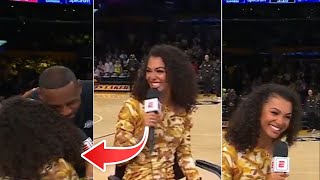 Malika Andrews SHOCKINGLY Kisses LeBron James LIVE ON TV Savannah On Ya Top [upl. by Netnerb]