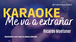 Me va a extrañar karaoke piano  Ricardo Montaner  Tono bajo [upl. by Olivette]