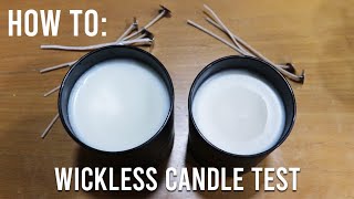 WICKLESS CANDLE TEST  Multiple Wicks  One Container  Pt2 [upl. by Audra477]