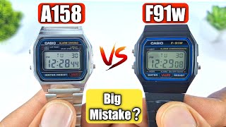 Casio F91w Vs A158w Full Comparison  Which One Should You Buy [upl. by Yerag435]