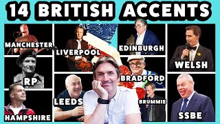 14 British Accent Examples Spoken by Famous Brits around Britain [upl. by Eelynnhoj913]