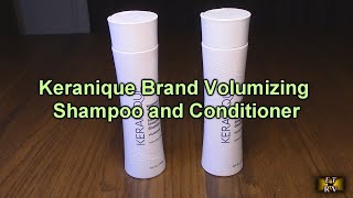 Keranique Volumizing ShampooConditioner for Hair Growth with Biotin amp Keratin Amino Complex REVIEW [upl. by Piane]