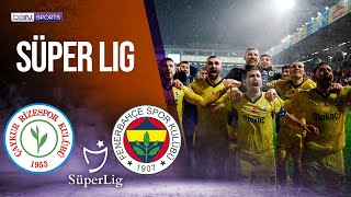 Rizespor vs Fenerbahce  SÜPERLIG  021724  beIN SPORTS USA [upl. by Eendyc]