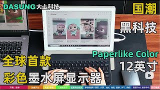 DASUNG Paperlike Color  The Worlds First 12inch Color Eink Monitor Real Footage [upl. by Ainelec]