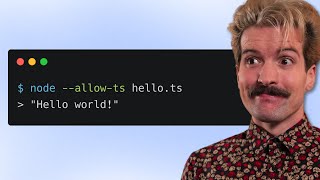 Node FINALLY Supports TypeScript [upl. by Annyl]