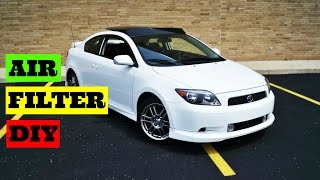 How To Change Air Filter on Scion tC 2005  2010 [upl. by Ennahoj]