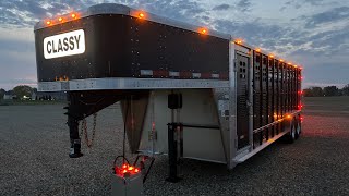 7x24 Wilson Aluminum Livestock Trailer with Black Sides [upl. by Mccollum]