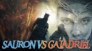 LOTR ROTWK  SAURON VS GALADRIEL [upl. by Egbert]