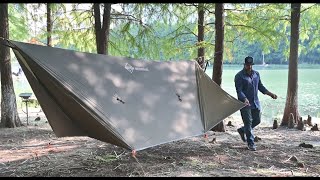 How You Can Easily Set Up Onewind Outdoors Hammock Tarp [upl. by Oznohpla]