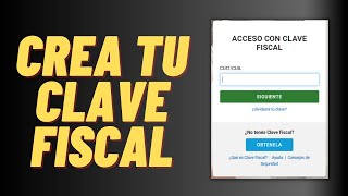 CLAVE FISCAL como crearla para que sirve puedo hacer el monotributo AFIP [upl. by Rizzi671]