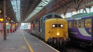 Deltic 55022 Royal Scots Grey at Preston 061212 [upl. by Attikin]