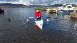 EDON TS515 training scull on Lake Windermere  rowing boat [upl. by Rock]